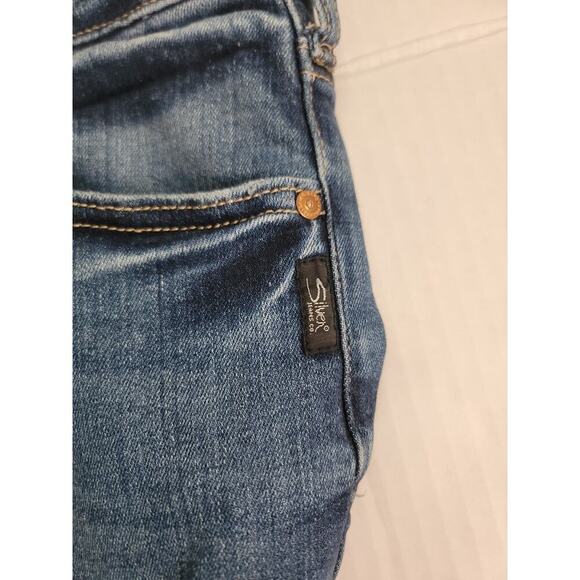 Silver Jeans Womens Sz Plus 24 Boyfriend Jean Distressed High Rise Stretch - Picture 6 of 11